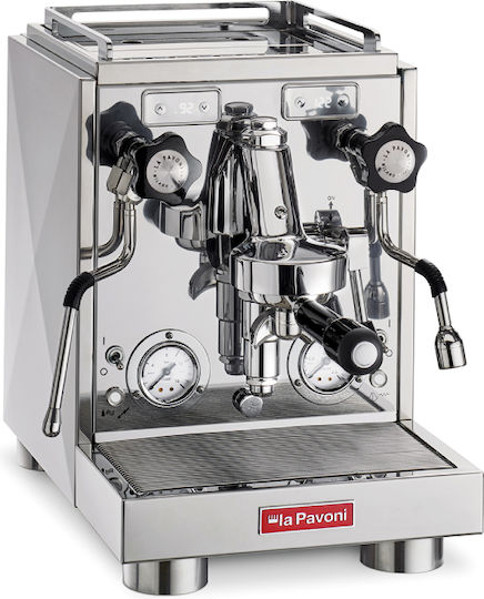 La Pavoni New Botticelli Evolution Μηχανή Espresso 2380W Πίεσης 20bar για Cappuccino Ασημί LPSBVS03EU