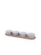 Zaros Ceramic Dessert Divided Serving Tray Multicolour