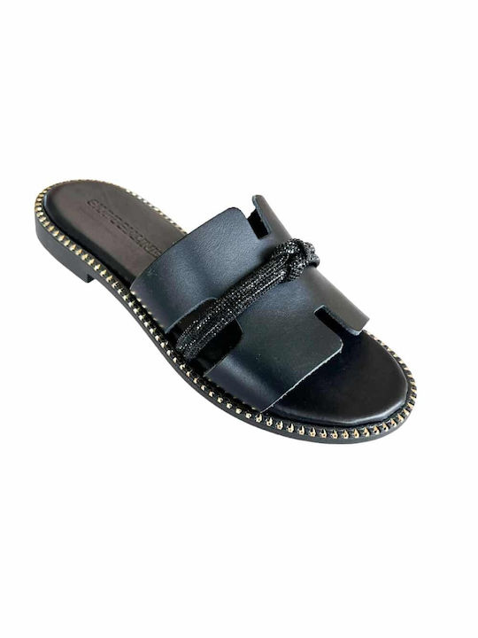 Gkavogiannis Sandals Дамски плоски сандали Дамски сандали в Черно Цвят