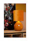 Lucide Lightning Ceramic Table Lamp for Socket E14 with Yellow Shade and Base