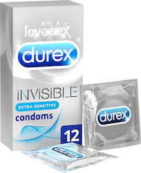 Durex Προφυλακτικά Invisible Extra Sensitive 12τμχ