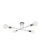 Orno Ceiling Mount Light Silver with Socket E27