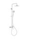 KFA Adjustable Shower Column with Bathtub Mixer 123.5cm Silver