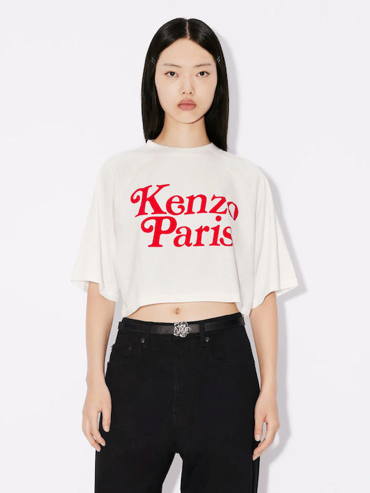 Kenzo Γυναικείο Crop T-shirt Λευκό