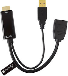 Techly Convertor HDMI / DisplayPort masculin în HDMI / DisplayPort feminin 1buc (ICOC HDMI-DP12A)