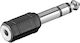 Microconnect Μετατροπέας 3.5mm male σε 3.5mm female 1τμχ 6.35MM