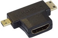 PremiumCord Μετατροπέας HDMI / micro HDMI male σε HDMI / micro HDMI female 1τμχ KPHDMA-17