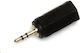 PremiumCord Конвертор 2.5mm / 3.5mm мъжки към 2.5mm / 3.5mm женски Черен 1бр KJR-08