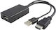 PremiumCord HDMI / DisplayPort / USB-A Männlich Zu HDMI / DisplayPort / USB-A Weiblich Konverter 1Stück