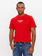 Tommy Hilfiger T-shirt Bărbătesc cu Mânecă Scurtă RED