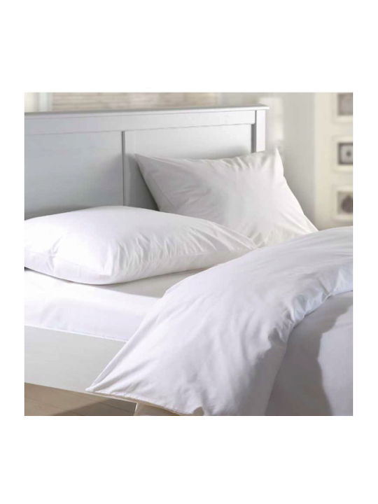 MayHome Sheet Sets Semi-Double with Elastic 120x200+25cm. White 3pcs