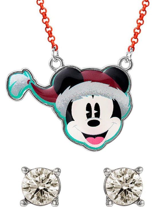 Peers Hardy Mickey - Set De Crăciun Și Colier Cercei Studs Cu Pietre