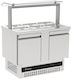 Inomak Английски превод: Stainless Steel Refrigerator Counter Салата with 2 Doors and Cooling Machine L108xW70xH129.8см