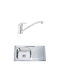 Inter Ceramic Piedmont ICSETICF7111022ICK8244R Drop-In Chiuvetă Dreapta Inox L81xW43.5cm Argintiu