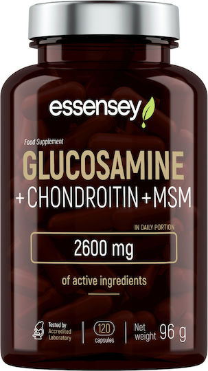 Essensey Глюкозамин Хондроитин и MSM 2600mg Добавка за Здравето на Ставите и Костите 120 таблетки