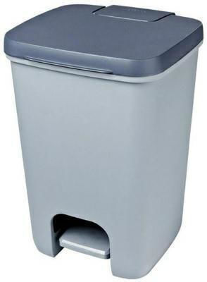 Curver Plastic Waste Bin with Pedal Grey 40L