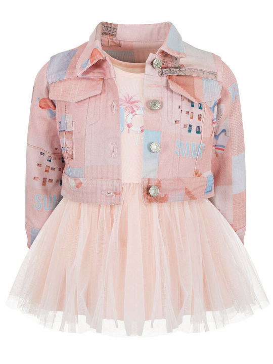 Children's Dress Sleeveless Tulle Pink