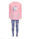 Kinder-Set mit Leggings Winter 2Stück Pink-lilac
