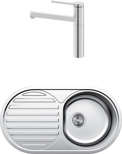 Inter Ceramic Icf Drop-In Inox 79x44см Сребрист