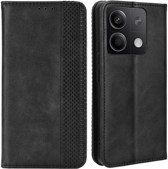 Mad Mask Book Piele artificială / Silicon / Plastic Negru (Redmi Note 13 5G)