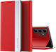 New Design Umschlag Rückseite Leder / Synthetisches Leder / Kunststoff Rot (Galaxy S23 FE)