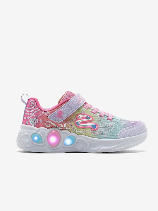 Skechers Kinder-Sneaker Princess Gore & Strap mit Lichtern Mehrfarbig