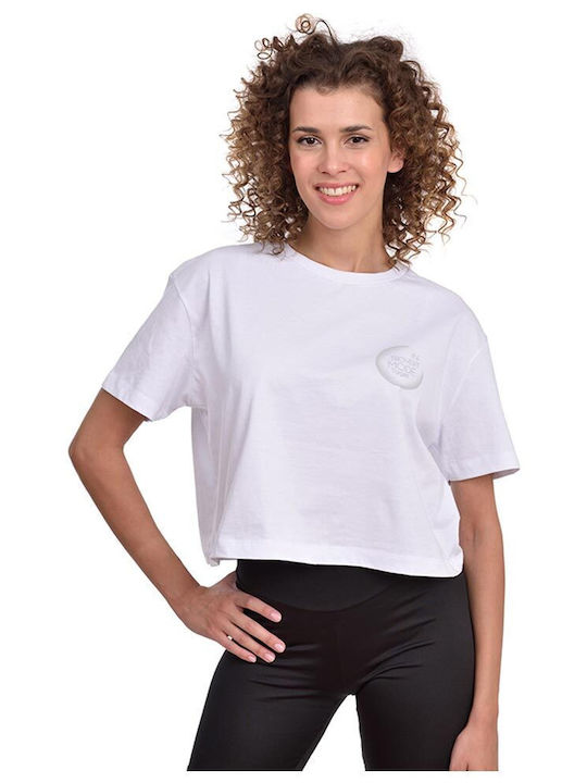 Target Women's Crop Top Cotton Short Sleeve White