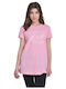 Damen T-Shirt Polka Dot Rosa