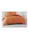 MayHome Σετ Σεντόνια Υπέρδιπλα με Λάστιχο 170x200+30εκ. Κεραμιδί (4τμχ)