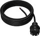 AWTools Netzkabel Typ NYL mit Kabeleigenschaften 2x1.5mm² in Schwarz Farbe 1m