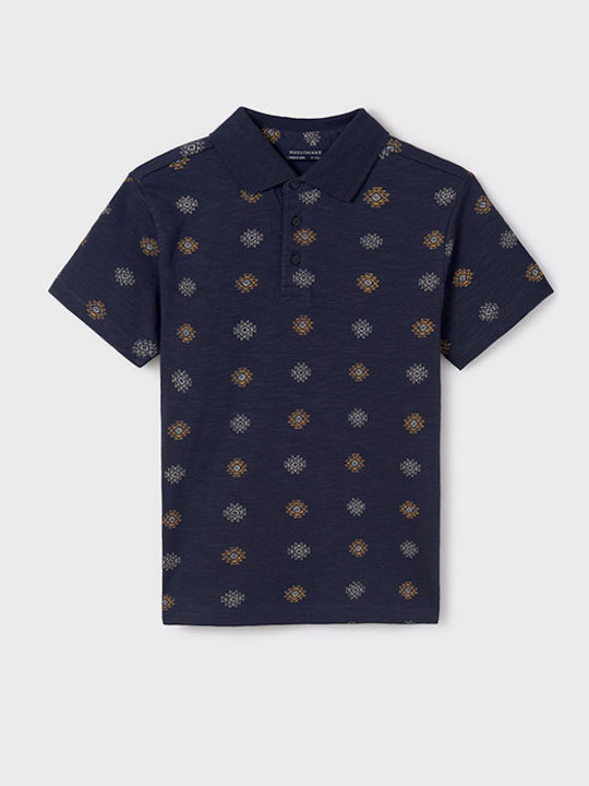 Mayoral Kids' Polo Short Sleeve navy blue