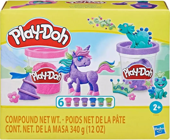 Hasbro Play-Doh Πλαστελίνη - Παιχνίδι Sparkle Compound Collection 2.0 για 3+ Ετών, 6τμχ