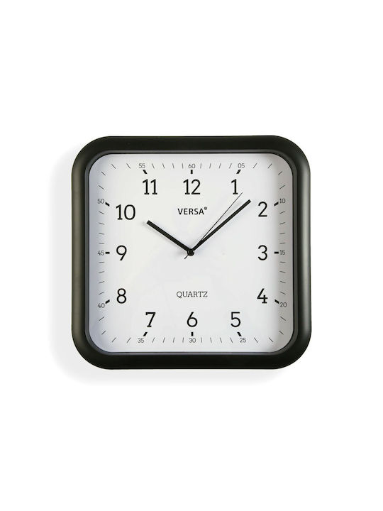 Wall Clock Plastic Black