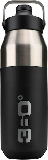 360 Degrees Stainless Steel Thermos Bottle BPA Free 750ml Black