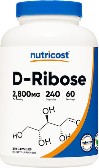 Nutricost D-Ribose 700Мг Специално Хранително Добавка 240 Капсули