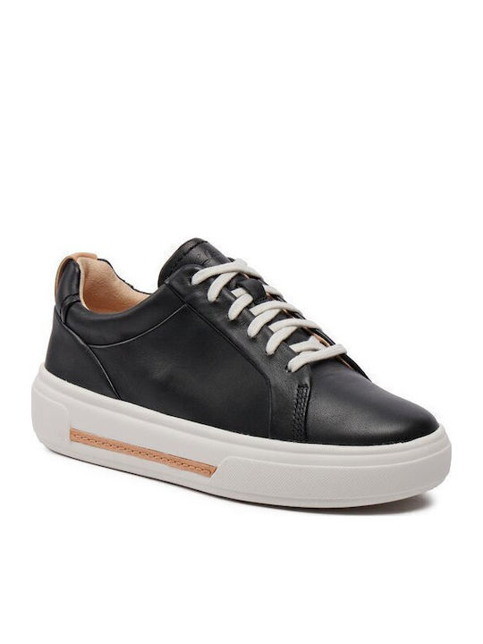 Clarks Hollyhock Walk Flatforms Sneakers Black Leather