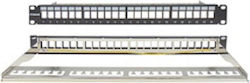 Eucom Patch Panel für Rack 1U 19" 24 Ports Schwarz