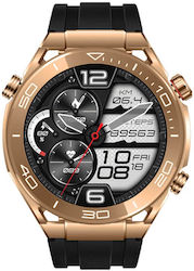 Microwear HW5 Smartwatch με Παλμογράφο (Gold Silicone)