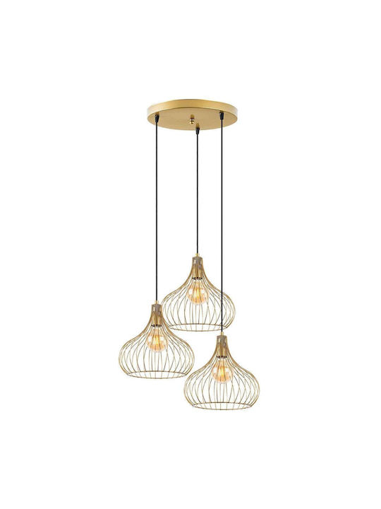 Opviq Pendant Light Three-Light Yellow