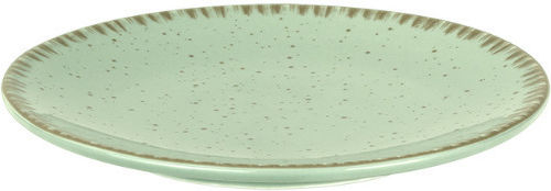 Dot Teller Untiefe aus Porzellan Grün mit Durchmesser 17cm