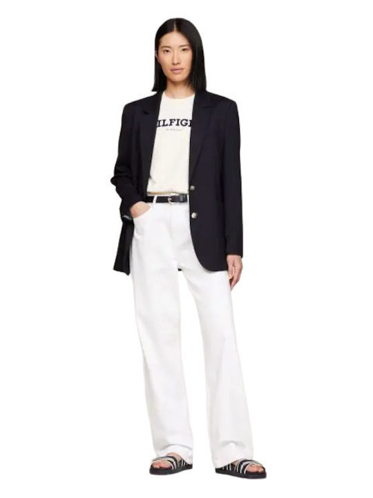 Tommy Hilfiger Women's Jean Trousers in Relaxed Fit WHITE