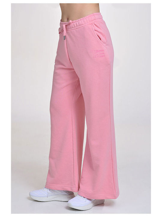 Target Παντελόνι Γυναικείας Φόρμας Καμπάνα Ροζ