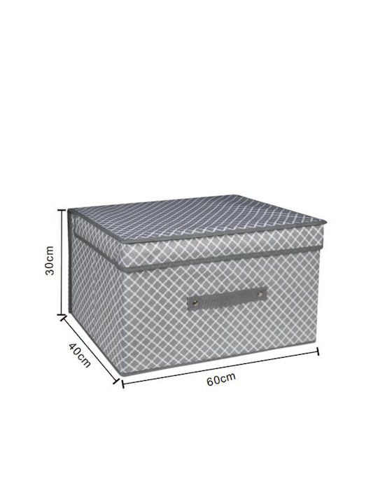 Tpster Kunststoff Aufbewahrungsbox mit Deckel Ανοιχτό Γκρι 60x40x30cm 1Stück