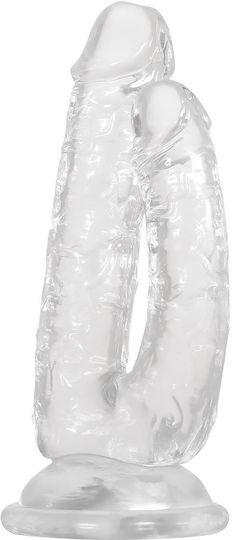 Gender X Dualistic Glass Dildo With Suction Cup Clear 23cm
