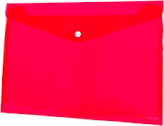 Tetis Folder with Button for Paper A4 Red 12pcs