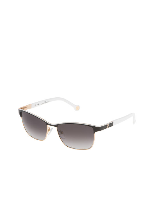Carolina Herrera Women's Sunglasses with Black Metal Frame and Gray Gradient Lens SHE 0695 60N/P1