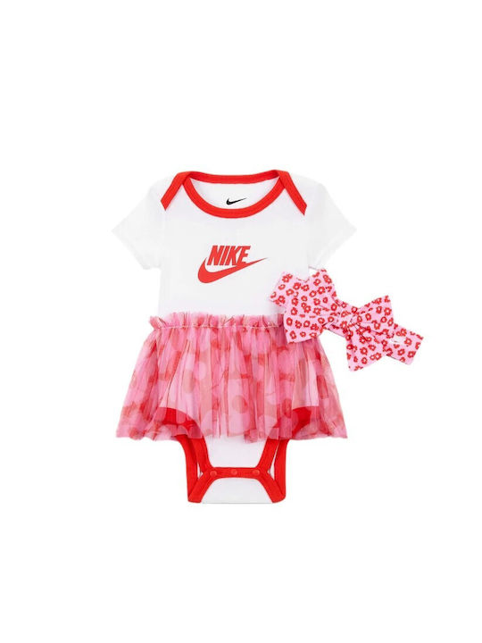 Nike Baby Bodysuit Set Short-Sleeved with Accessories White