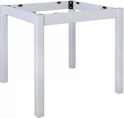 Woodwell Βάση Τραπεζιού Λάκα Άσπρο 60x60x73cm