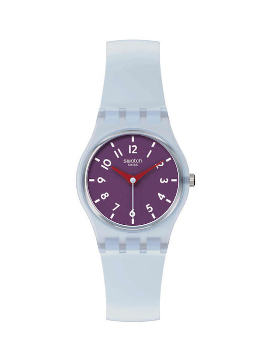 Swatch Uhr mit Blau Kautschukarmband