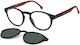 Carrera Plastic Eyeglass Frame with Clip On Bla...
